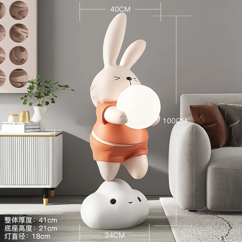 Modern Large Rabbit Statues Floor Decorations Home Decor Household Accessories Living Room Bedroom Luminous Ornaments Sculptures
Modern Large Rabbit Statues Floor Decorations Home Decor Household Accessories Living Room Bedroom Luminous Ornaments Sculptures