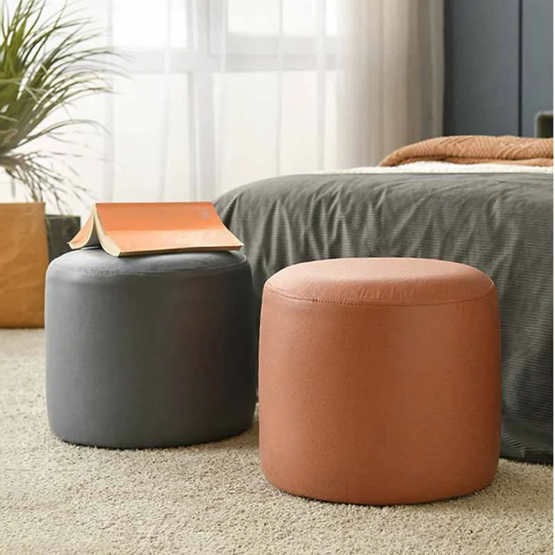 Living Room Stool Covers Round Leather Makeup Vanity Stool Barstools Home Decor Sillas Para Sala De Estar Hallway Furniture
Living Room Stool Covers Round Leather Makeup Vanity Stool Barstools Home Decor Sillas Para Sala De Estar Hallway Furniture