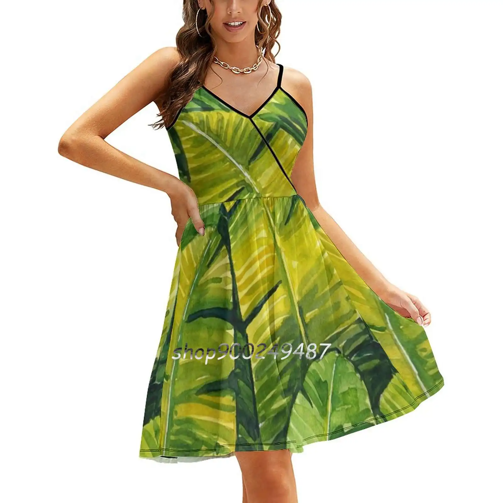 Banana Leaves New Summer Cut Sexy Dresses Ladies Club Wear Party Sundresses Watercolor Graphic Nature Green Yellow Leaves
Banana Leaves New Summer Cut Sexy Dresses Ladies Club Wear Party Sundresses Watercolor Graphic Nature Green Yellow Leaves