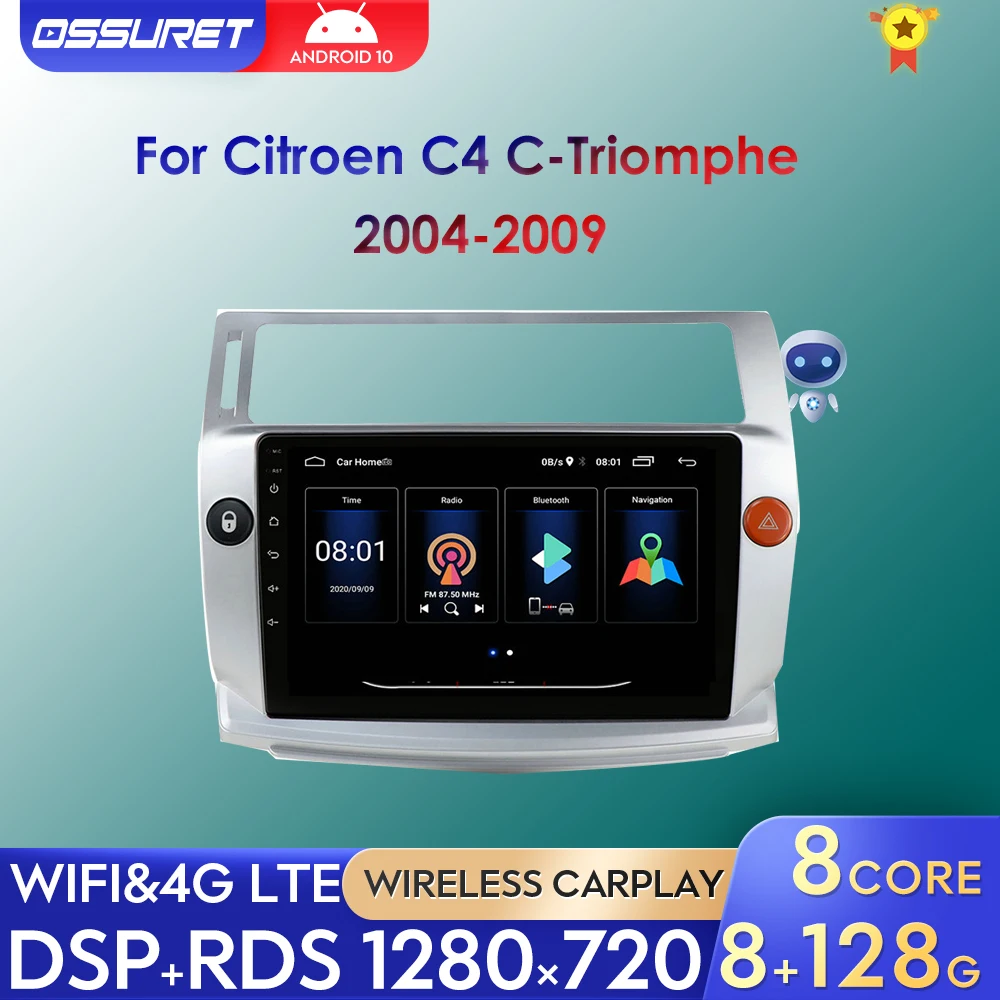 Автомобильная магнитола 2DIN, 9 дюймов, Android, для Citroen C4 C-Triumph C-четыре 2004-2009, Gps-навигация, мультимедийный плеер, автомобильная стереосистема Carplay
Автомобильная магнитола 2DIN, 9 дюймов, Android, для Citroen C4 C-Triumph C-четыре 2004-2009, Gps-навигация, мультимедийный плеер, автомобильная стереосистема Carplay