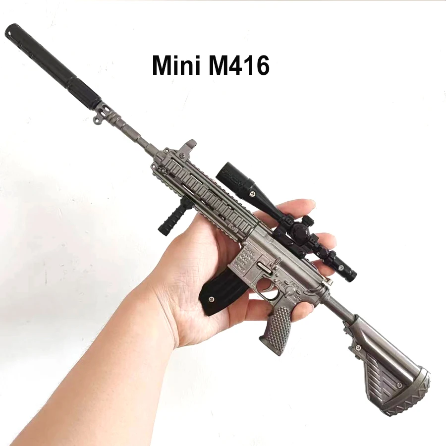 Снайперская винтовка 1:3 Mini M416, съемный сплав, AWM, шрам, пулемет AK47, модель металлического пистолета, коллекционное оружие, игрушечное оружие, подарки для мальчиков
Снайперская винтовка 1:3 Mini M416, съемный сплав, AWM, шрам, пулемет AK47, модель металлического пистолета, коллекционное оружие, игрушечное оружие, подарки для мальчиков