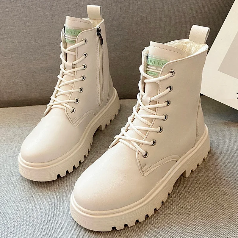 2022 Women Ankle Boots Platform Shoes Women's Fashion Lace-up Winter Shoes Everyday Short Boots Women's Plus Cotton To Keep Warm
2022 Women Ankle Boots Platform Shoes Women's Fashion Lace-up Winter Shoes Everyday Short Boots Women's Plus Cotton To Keep Warm