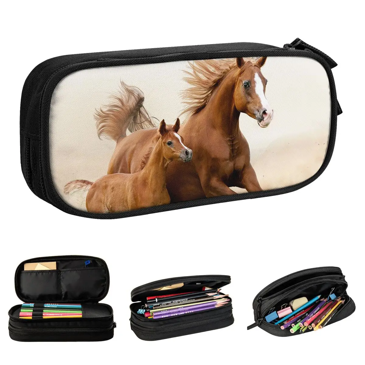 Horse Family Pencil Case New Galloping Animal Lovers Pen Box Bag for Student Large Storage Students School Gifts Pencilcases
Horse Family Pencil Case New Galloping Animal Lovers Pen Box Bag for Student Large Storage Students School Gifts Pencilcases