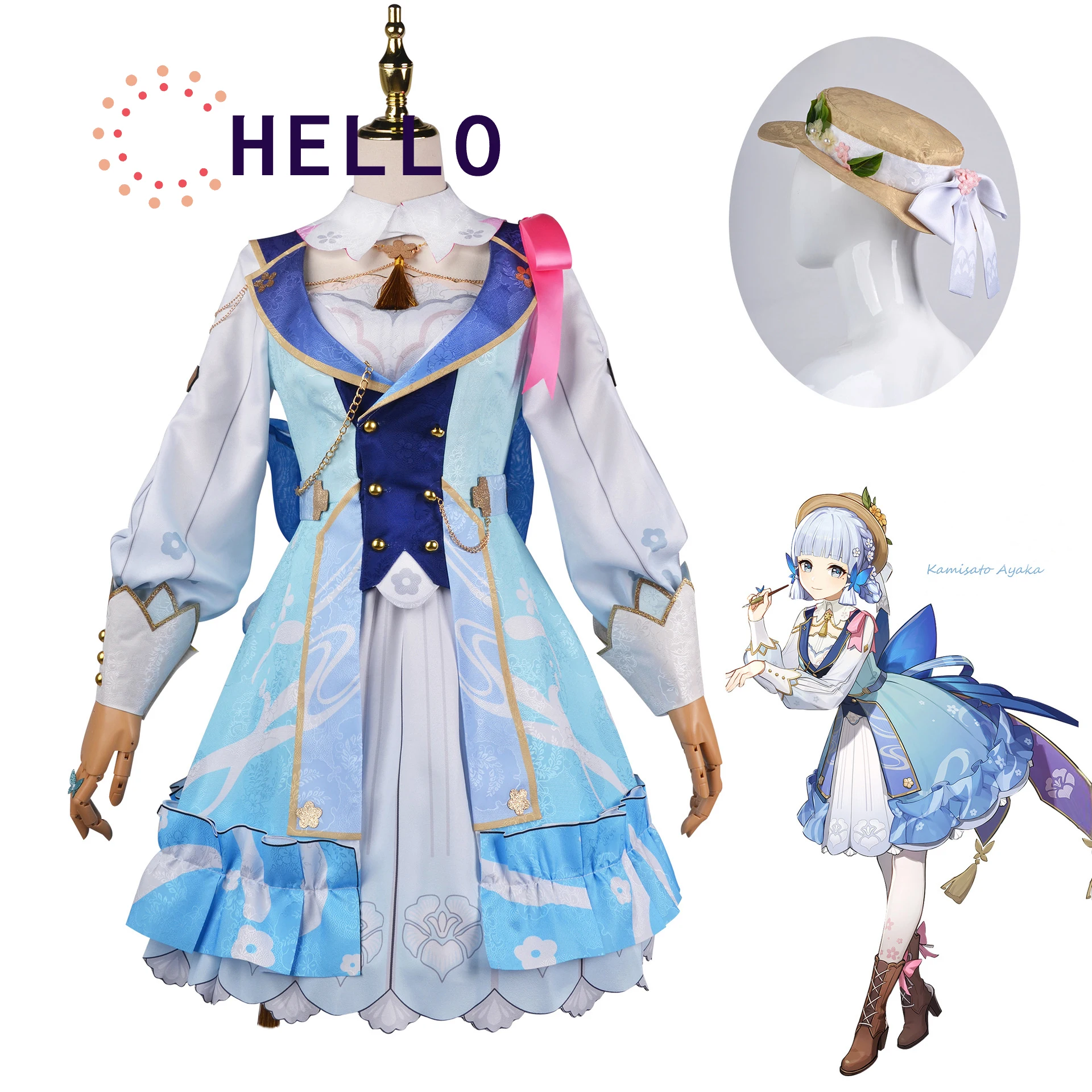 Kamisato Ayaka Cosplay Game Genshin Impact Springbloom Missive Ayaka Skin Costume Game Genshin Cosplay Halloween Costume
Kamisato Ayaka Cosplay Game Genshin Impact Springbloom Missive Ayaka Skin Costume Game Genshin Cosplay Halloween Costume