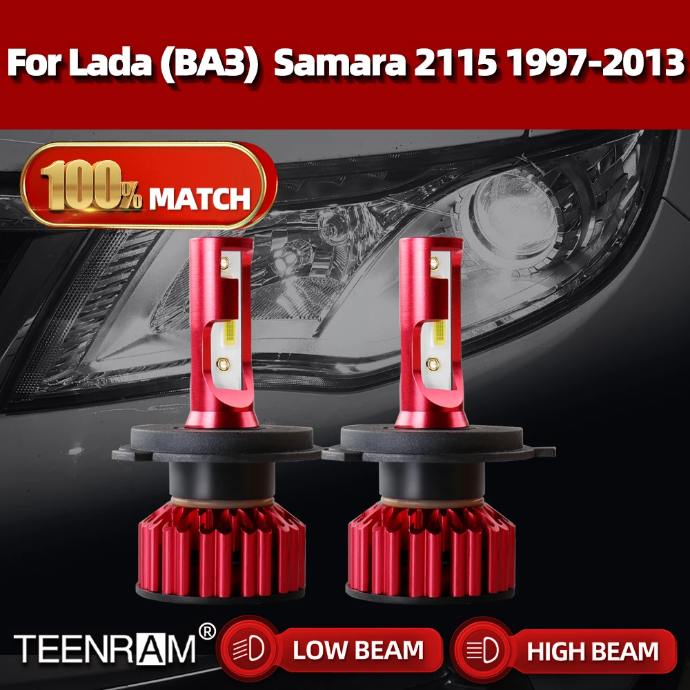 

20000LM 120W H4 Car Led Headlight 6000K White Car Lights 12V For Lada (ВАЗ) Samara 2115 1997-2007 2008 2009 2010 2011 2012 2013