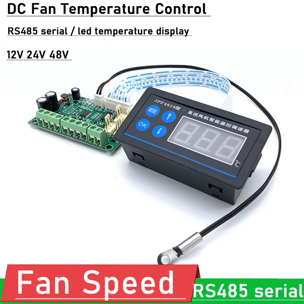 DYKB Chassis Fan Speed Controller DC 12V 24V 48v 6A PWM temperature control speed regulation RS485 serial TEMP LED display A
DYKB Chassis Fan Speed Controller DC 12V 24V 48v 6A PWM temperature control speed regulation RS485 serial TEMP LED display A