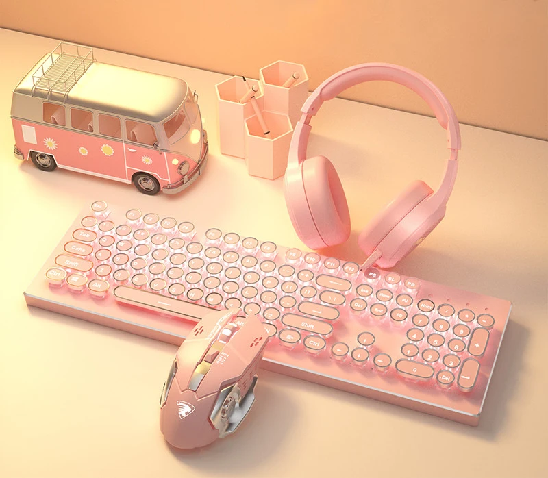 EWEADN wired punk mechanical keyboard mouse set girl pink cute games dedicated esports three piece office peripherals
EWEADN wired punk mechanical keyboard mouse set girl pink cute games dedicated esports three piece office peripherals