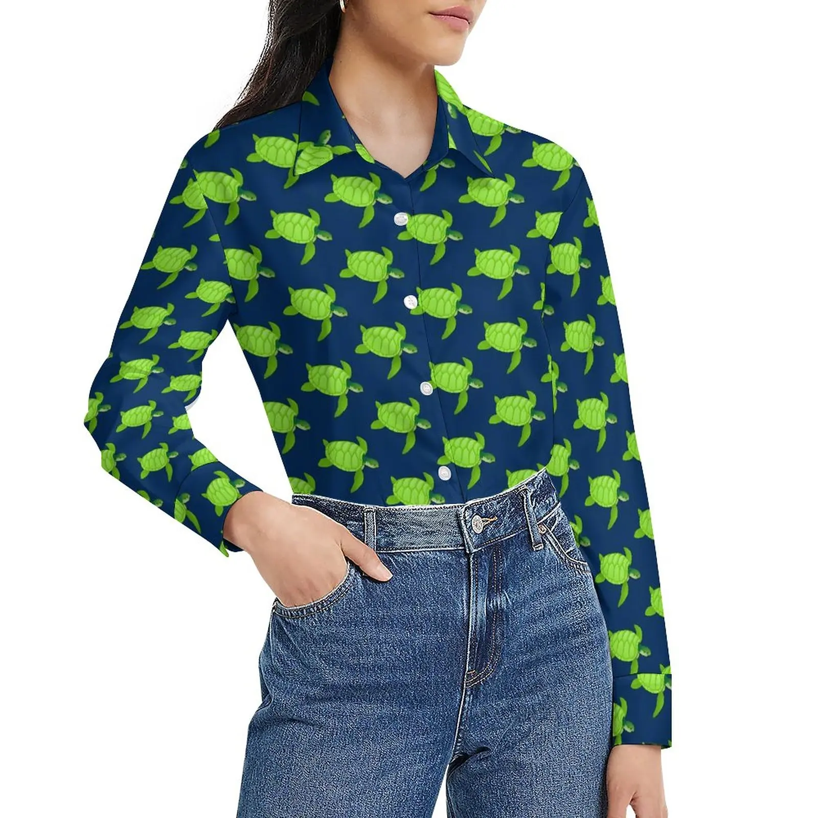 Green Sea Turtles Blouse Woman Animal Casual Loose Blouses Long-Sleeve Trendy Shirts Pattern Top Big Size
Green Sea Turtles Blouse Woman Animal Casual Loose Blouses Long-Sleeve Trendy Shirts Pattern Top Big Size
