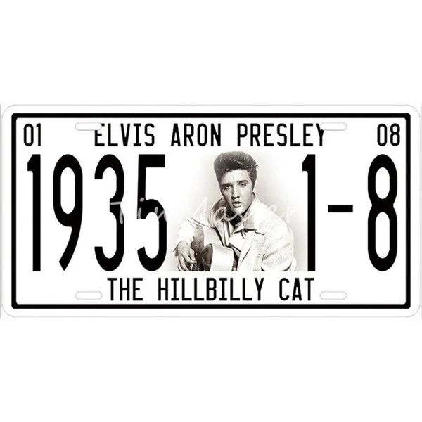 Elvis Presley License plate Metal Sign Vintage Home Decor Plaque Metal Vintage Garage Poster Tin Signs15X30CM 
Elvis Presley License plate Metal Sign Vintage Home Decor Plaque Metal Vintage Garage Poster Tin Signs15X30CM