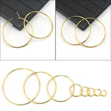 Simple Stainless Steel Thin Hoop Earrings For Women Titanium Big Small Circle Ear Ring Metal Earings Vintage Piercing Jewelry