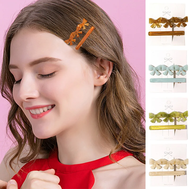 2Pcs Ins Duckbill Clip Acrylic Hair Clip Set Bow Side Clip Geometric Hairpin Handmade Long Barrettes DIY Girls Hair Accessories
2Pcs Ins Duckbill Clip Acrylic Hair Clip Set Bow Side Clip Geometric Hairpin Handmade Long Barrettes DIY Girls Hair Accessories