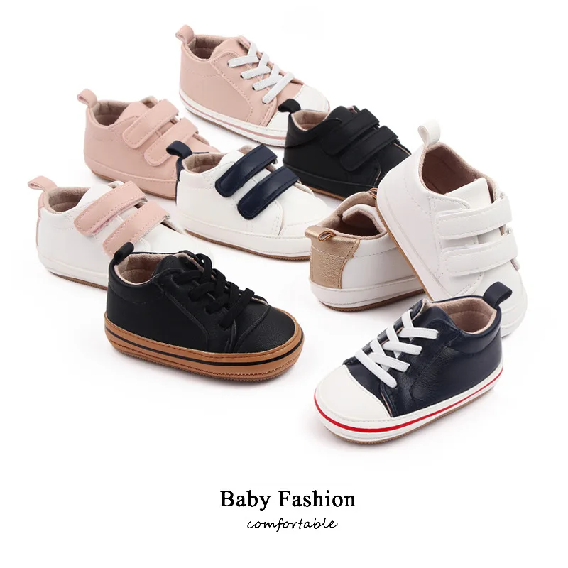 

Bebes Newborn Infant Boy Girl Sneaker Classical PU Leather Casual Shoes Soft Sole First Walkers Breathable Crib Shoes Baby Shoes