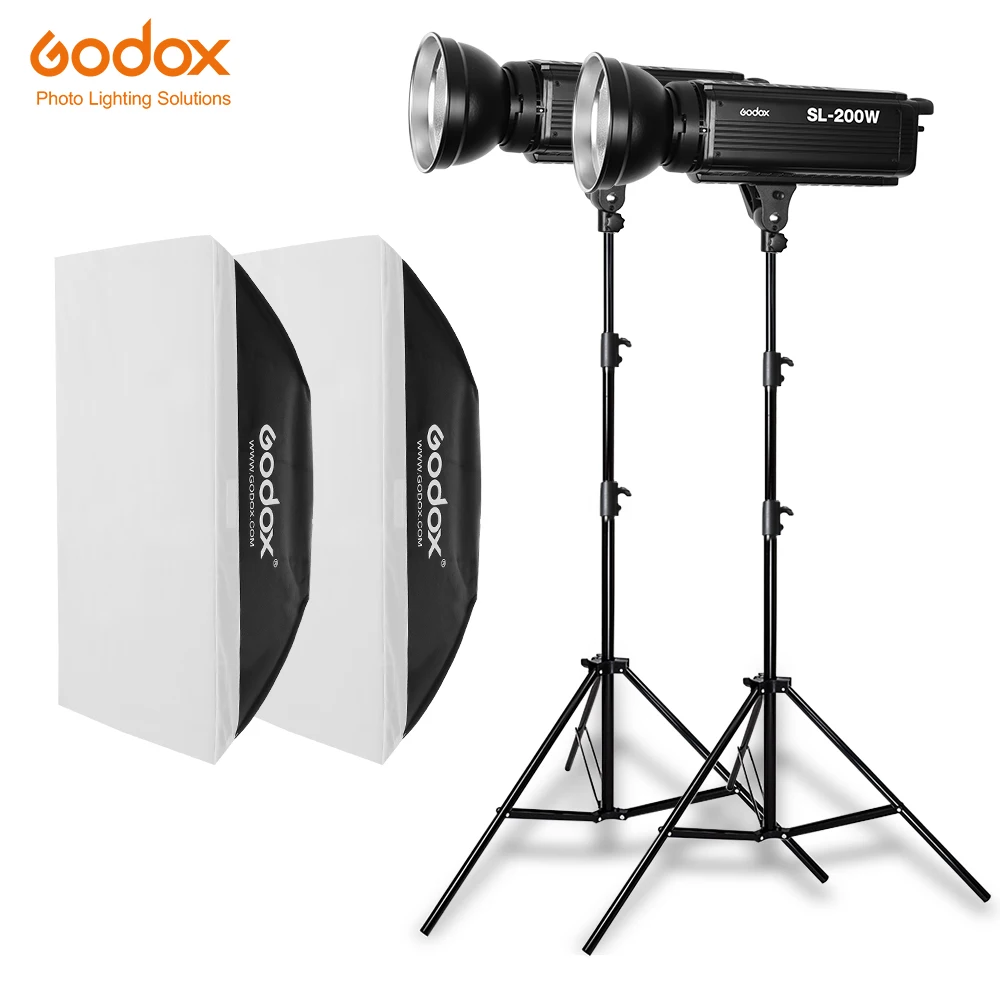 2PCS Godox SL Series Video Light SL-200W White Version video light Continuous Light + 2x 70x100cm Softbox + 2x 280cm Light Stand
2PCS Godox SL Series Video Light SL-200W White Version video light Continuous Light + 2x 70x100cm Softbox + 2x 280cm Light Stand