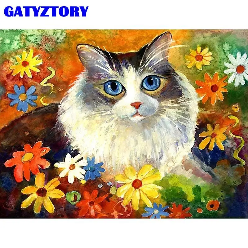GATYZTORY Diy Paint By Number Flowers Cat Handpainted Painting Art Drawing On Canvas Gift Coloring By Numbers Animal Kits Home D
GATYZTORY Diy Paint By Number Flowers Cat Handpainted Painting Art Drawing On Canvas Gift Coloring By Numbers Animal Kits Home D