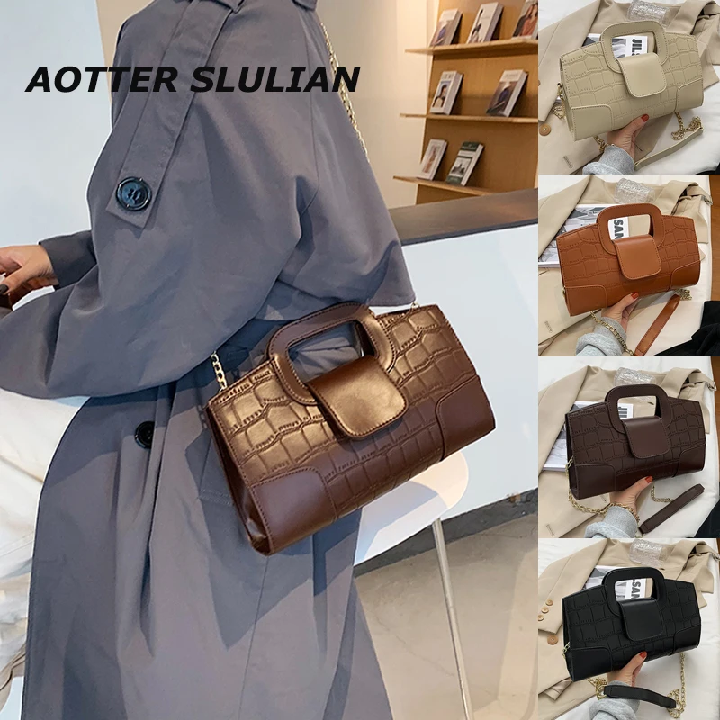 Ladies High Quality Top-handle Bag Crocodile Texture Pattern Messenger Tote Solid Color Buckle Hasp Crossbody Bolsa Simple Purse
Ladies High Quality Top-handle Bag Crocodile Texture Pattern Messenger Tote Solid Color Buckle Hasp Crossbody Bolsa Simple Purse