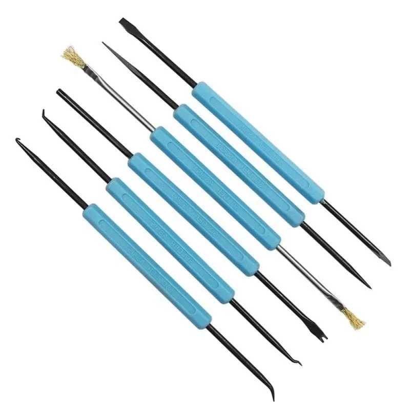 6Pcs Welding Aid PCB Desoldering Tool Printed Circuit Board Soldering Repair Kit For Machine Board Repair Component Removal Tool
6Pcs Welding Aid PCB Desoldering Tool Printed Circuit Board Soldering Repair Kit For Machine Board Repair Component Removal Tool