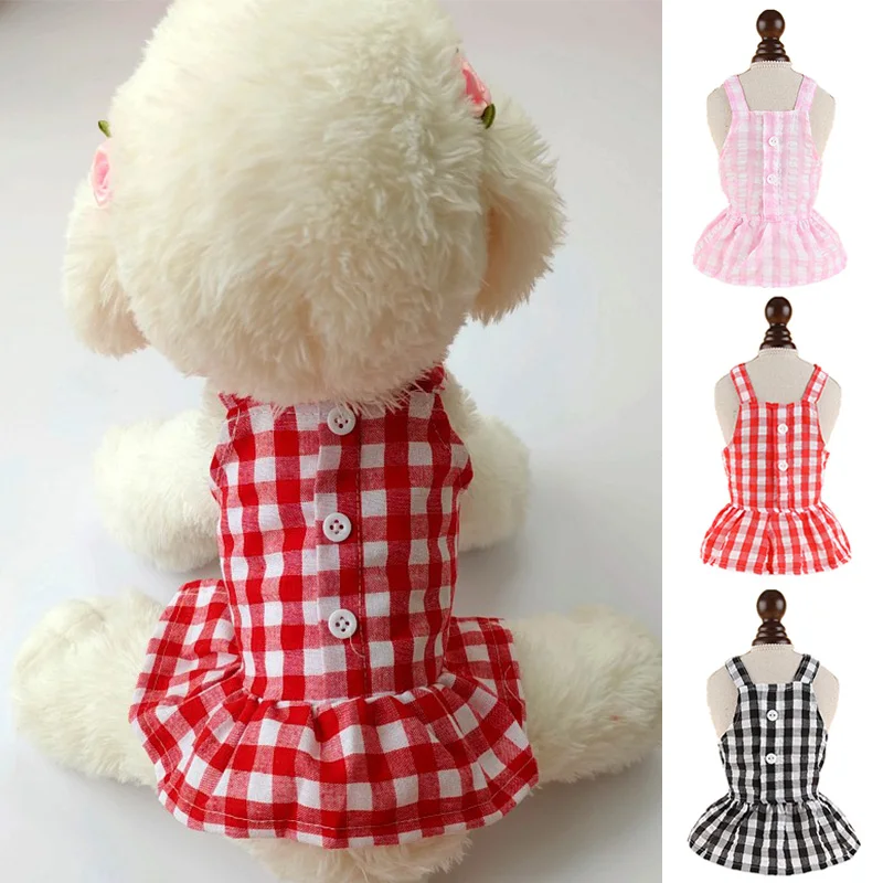Pet Clothes Princess Dress Summer Suspenders Plaid Dress for Small Dogs Cat Sleeveless Clothing Pet Dresses ropa para gatos 
Pet Clothes Princess Dress Summer Suspenders Plaid Dress for Small Dogs Cat Sleeveless Clothing Pet Dresses ropa para gatos