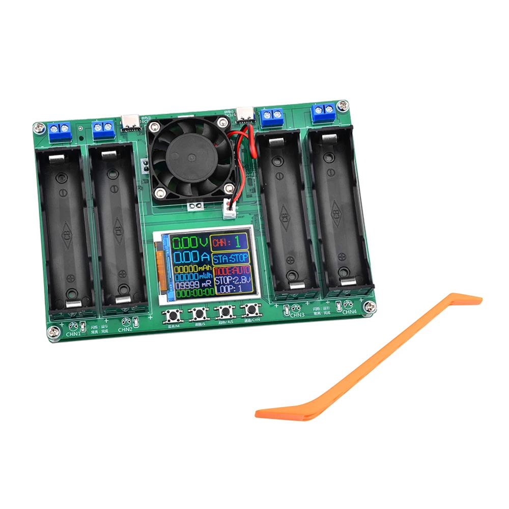 4-канальный тестер емкости литиевых аккумуляторов USB 18650 типа C, мАч, MWh, цифровой модуль детектора мощности аккумулятора с охлаждающим вентил...
4-канальный тестер емкости литиевых аккумуляторов USB 18650 типа C, мАч, MWh, цифровой модуль детектора мощности аккумулятора с охлаждающим вентил...