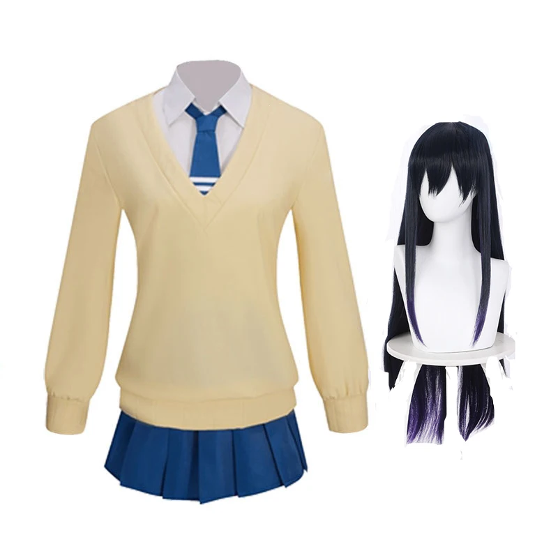 

Anime Mieruko-chan Yotsuya Miko Cosplay Costumes Jacket Blouse Pleated Skirt Bow-Ties Adult Women JK Uniform for Girl Halloween