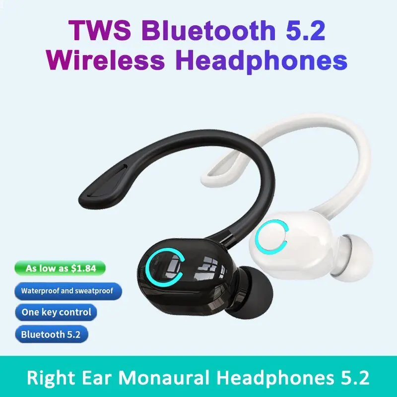 Bluetooth Headset Ear Hook Type Low Delay Noise Reduction Single Ear Sports Business Wireless Headset In Ear Sports Earphones
Bluetooth Headset Ear Hook Type Low Delay Noise Reduction Single Ear Sports Business Wireless Headset In Ear Sports Earphones