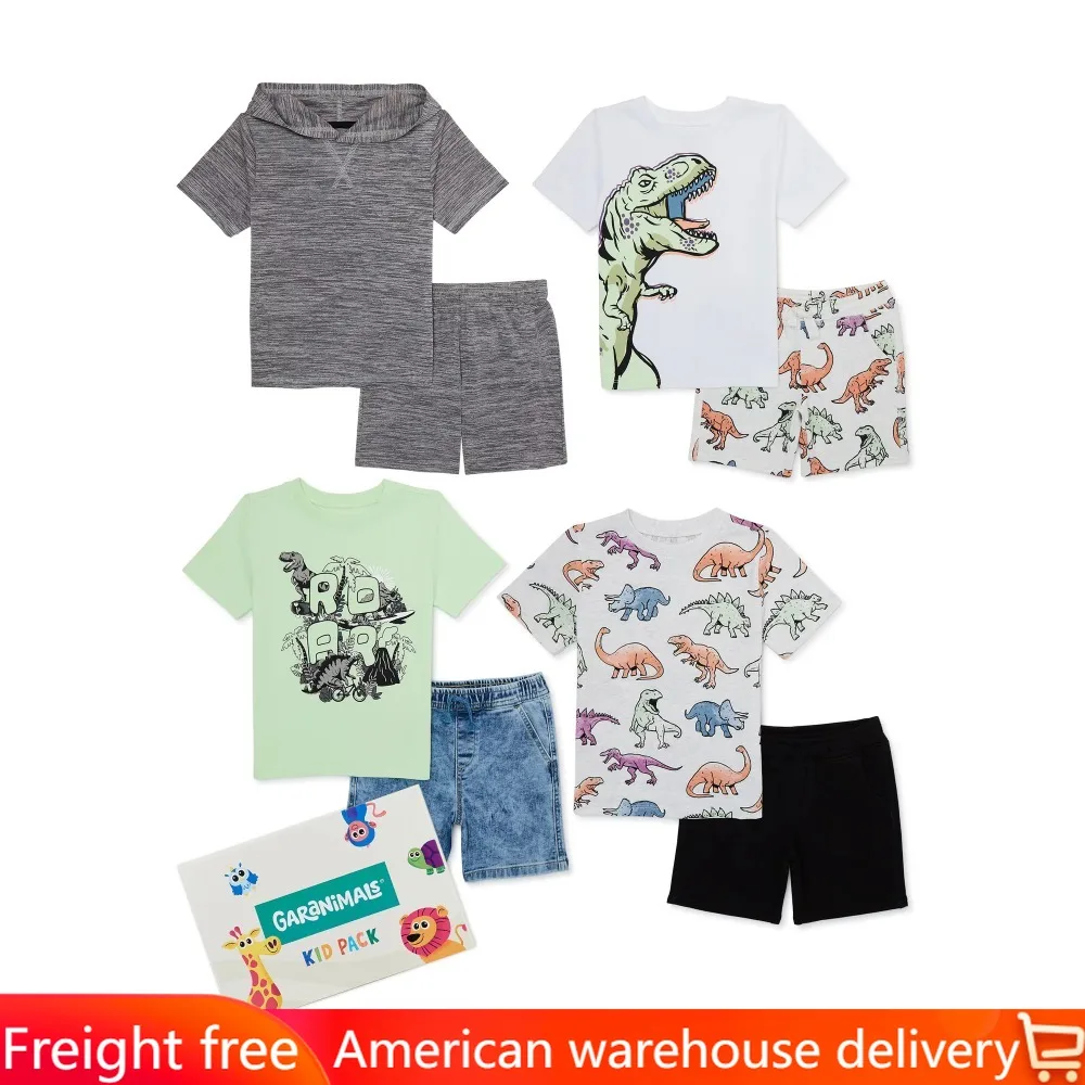 Baby and Toddler Boys T-Shirt and Shorts Kid-Pack 8-Piece Sizes 12M-5T Freight Free Sets for Children Infant Top Bottom Set Kids
Baby and Toddler Boys T-Shirt and Shorts Kid-Pack 8-Piece Sizes 12M-5T Freight Free Sets for Children Infant Top Bottom Set Kids