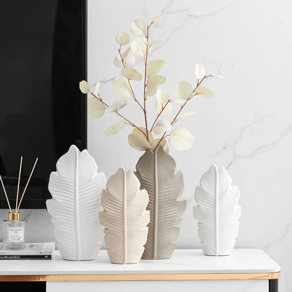 Modern Home Decor On Creative Leaf Ceramic Vase Nordic Living Room Decor Desk Accessories Room Decor Cachepot For Flowers Gift
Modern Home Decor On Creative Leaf Ceramic Vase Nordic Living Room Decor Desk Accessories Room Decor Cachepot For Flowers Gift