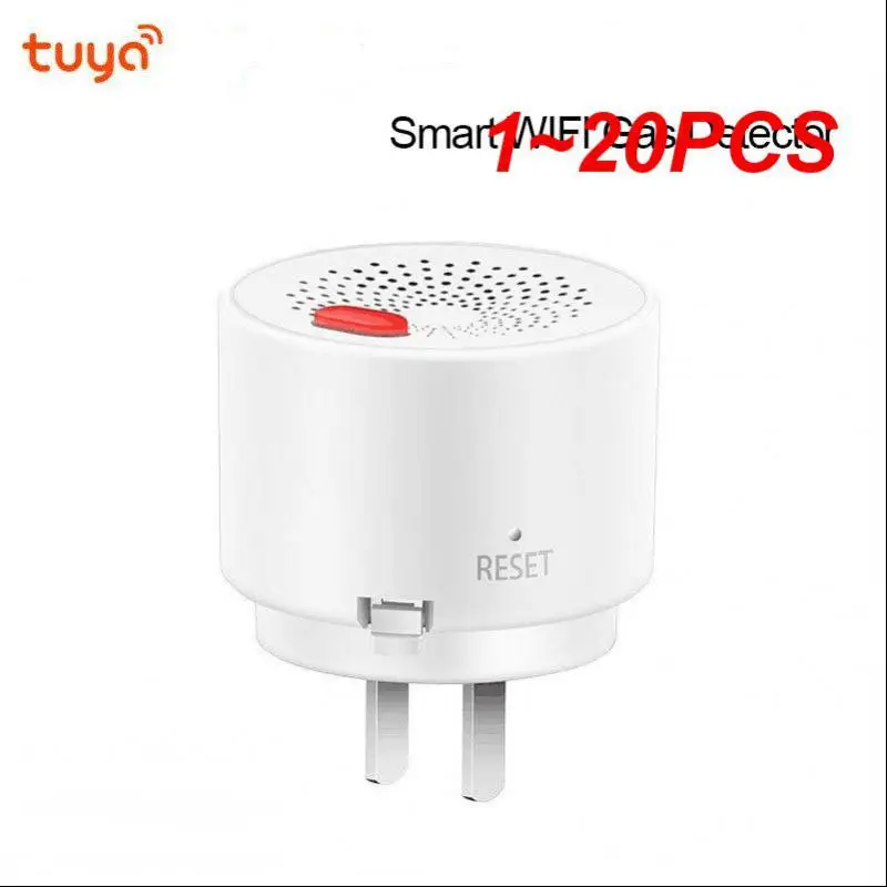 

Умный Wi-Fi детектор утечки газа Tuya 1 ~ 20 шт., горючий пропан, Бутан, природный газ, датчик безопасности, дисплей ЕС, США, Великобритания