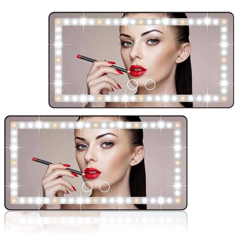 2Pcs Car Sun Visor Vanity Mirror Rechargeable Vanity Mirror 60LED Dimmable Clip-On Rear View Sun Visor Vanity Mirror
2Pcs Car Sun Visor Vanity Mirror Rechargeable Vanity Mirror 60LED Dimmable Clip-On Rear View Sun Visor Vanity Mirror