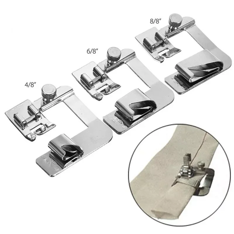 1PC 13/19/22mm Domestic Sewing Machine Foot Presser Foot Rolled Hem Feet For Brother Singer Sewing Accessories
1PC 13/19/22mm Domestic Sewing Machine Foot Presser Foot Rolled Hem Feet For Brother Singer Sewing Accessories