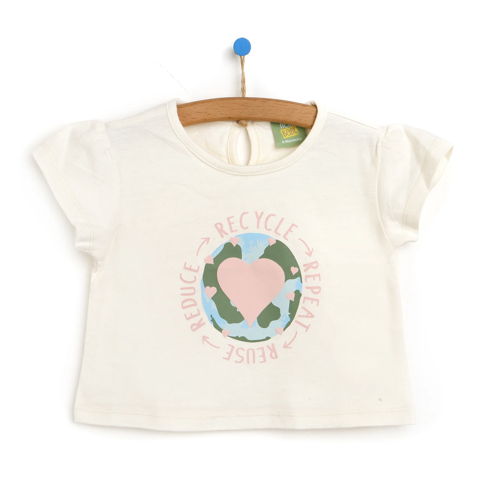 

ebebek HelloBaby 2022 New Season Baby Clothes Better Cotton Kız Bebek Modelli Rahat Kalıp Tshirt