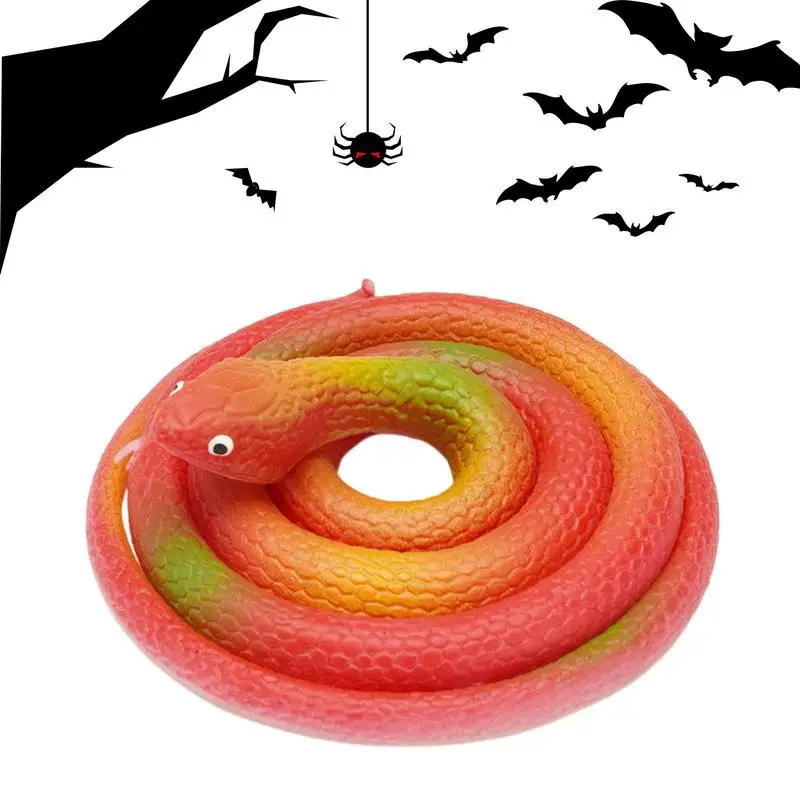 

Игрушечная змея 31,5 дюйма, Реалистичная змея, игрушки для розыгрыша в помещении и на улице на Хэллоуин, приколы ко Дню сумерек и страшные реквизиты
