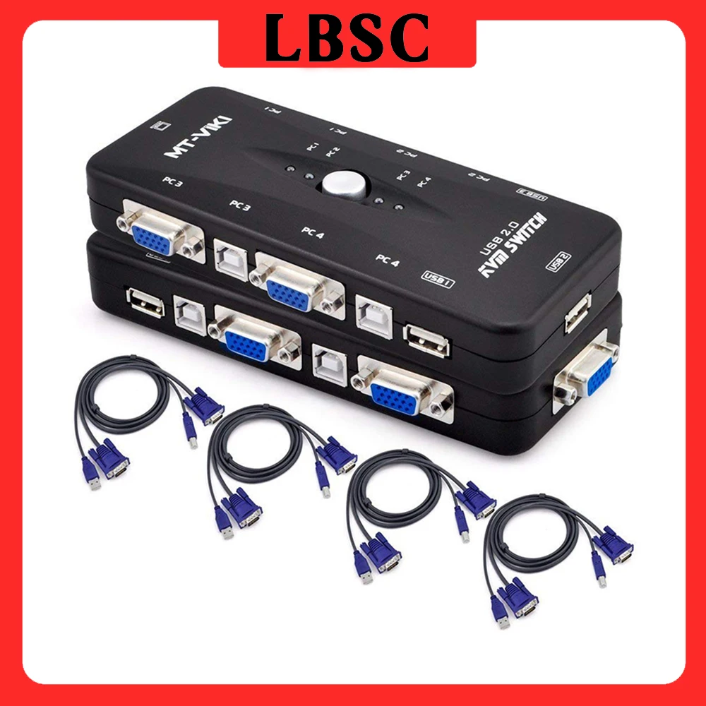 LBSC 4 Ports USB KVM Switch USB 2.0 KVM Switch USB Power USB Hub USB 2.0 VGA Splitter Printer Mouse VGA Video Monitor Switch
LBSC 4 Ports USB KVM Switch USB 2.0 KVM Switch USB Power USB Hub USB 2.0 VGA Splitter Printer Mouse VGA Video Monitor Switch