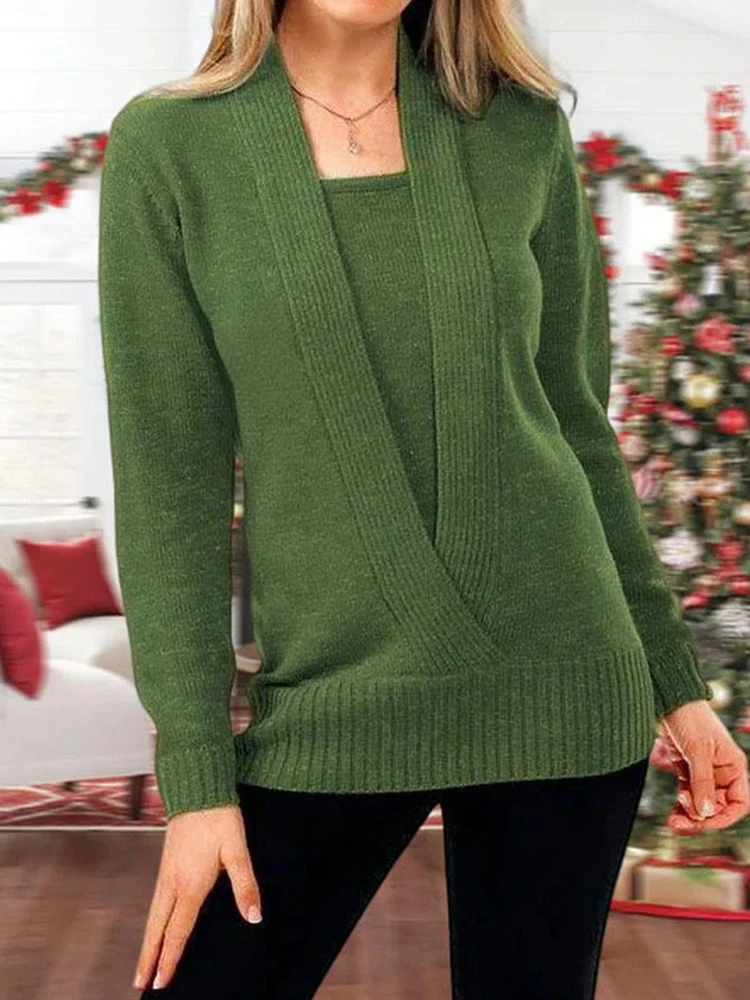 Женские однотонные Пуловеры свободного покроя, осенне-зимние пуловеры с длинным рукавом и V-образным вырезом, женские свитера в стиле пэчво... 
Женские однотонные Пуловеры свободного покроя, осенне-зимние пуловеры с длинным рукавом и V-образным вырезом, женские свитера в стиле пэчво...