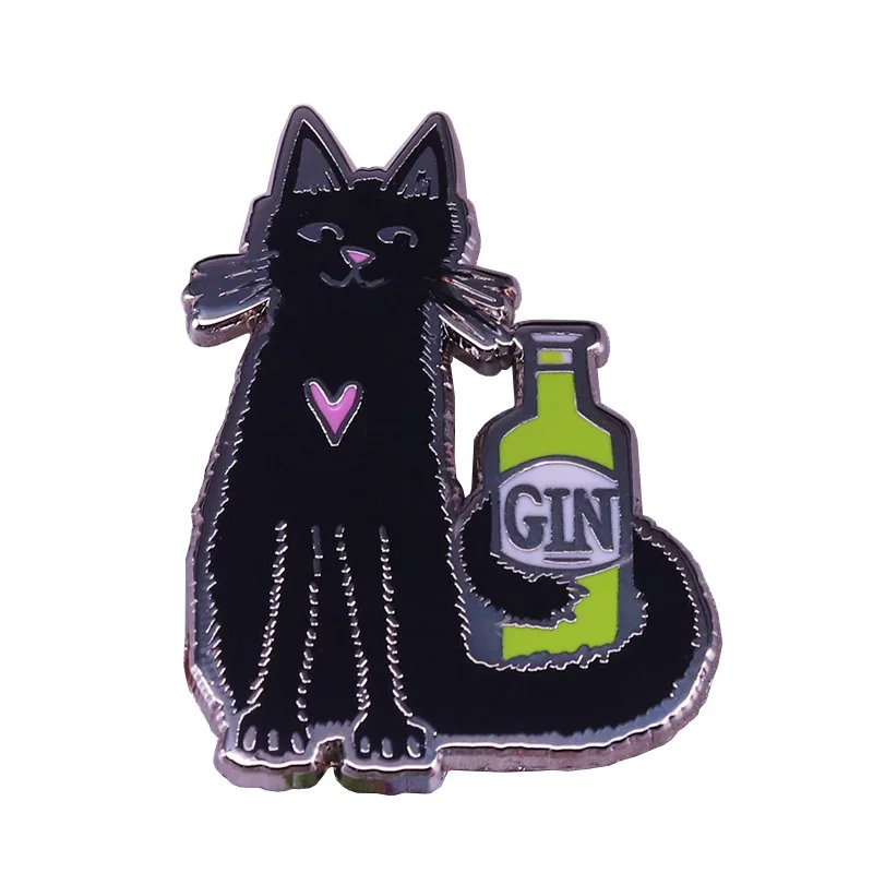 The Cat to Drink Enamel Pin Wrap Clothes Lapel Brooch Fine Badge Fashion Jewelry Friend Gift 
The Cat to Drink Enamel Pin Wrap Clothes Lapel Brooch Fine Badge Fashion Jewelry Friend Gift
