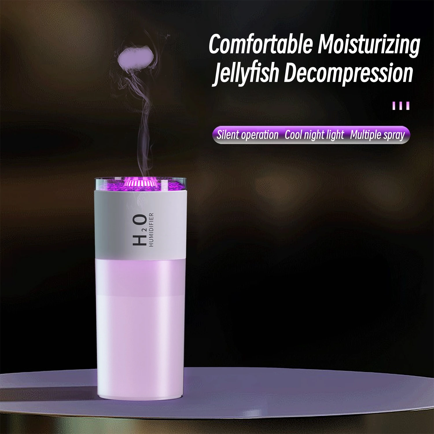 500ML Portable USB Air Humidifier with Color Night Light Smoke Ring Spray Ultrasonic Aroma Oil Diffuser for Bedroom Mute Fogger 
500ML Portable USB Air Humidifier with Color Night Light Smoke Ring Spray Ultrasonic Aroma Oil Diffuser for Bedroom Mute Fogger
