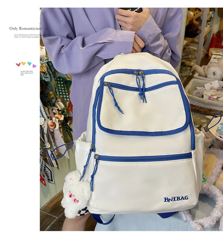 2022 Women's Backpack Solid Color Backpack Women's Korean Version Fashion Lightweight Schoolbag Women's College Student Backpack
2022 Women's Backpack Solid Color Backpack Women's Korean Version Fashion Lightweight Schoolbag Women's College Student Backpack