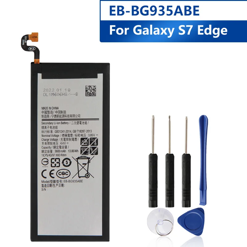 Replacement Battery EB-BG935ABE For Samsung GALAXY S7 Edge G9350 G935FD G935F EB-BG935ABA Replacement Phone Battery 3600mAh
Replacement Battery EB-BG935ABE For Samsung GALAXY S7 Edge G9350 G935FD G935F EB-BG935ABA Replacement Phone Battery 3600mAh