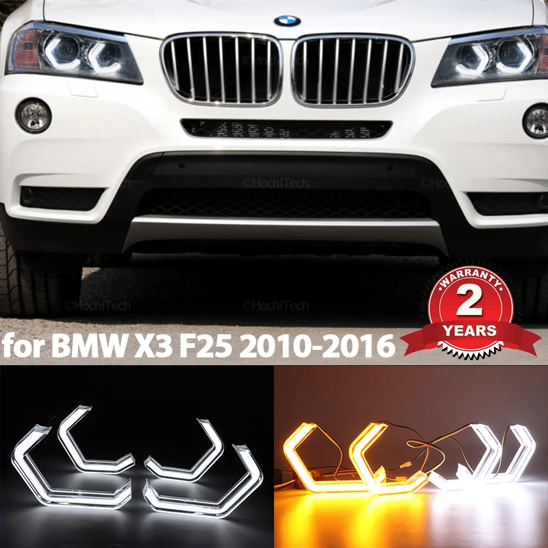 Car Angel Eyes Rings Led Headlight DRL Daytime Running Light for BMW for BMW X3 F25 2010-2016 M4 style Turn Signal White Yellow
Car Angel Eyes Rings Led Headlight DRL Daytime Running Light for BMW for BMW X3 F25 2010-2016 M4 style Turn Signal White Yellow