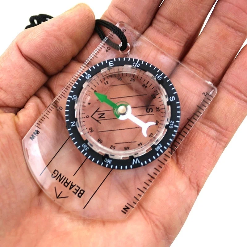 

Wilderness Survival Outdoor Equipment Multifunctional Compass Outdoor Hiking Camping Compass Map Ruler Mini Ruler hiking gear