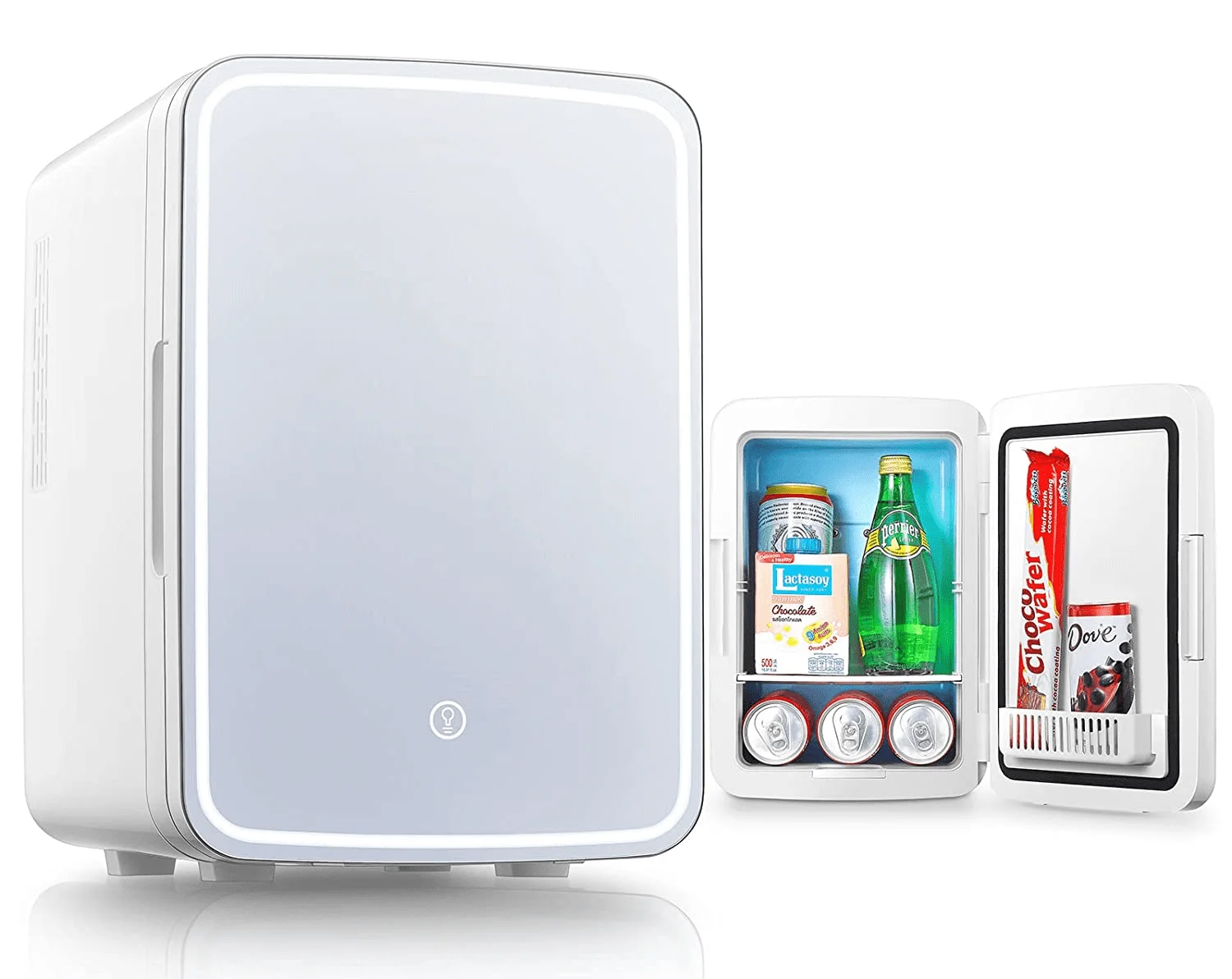 10 Liter/11 Can Mini Fridge with 3-Mode Led Adjustable Skin Care Cosmetic Makeup, 110V AC/12V DC Cooler
10 Liter/11 Can Mini Fridge with 3-Mode Led Adjustable Skin Care Cosmetic Makeup, 110V AC/12V DC Cooler