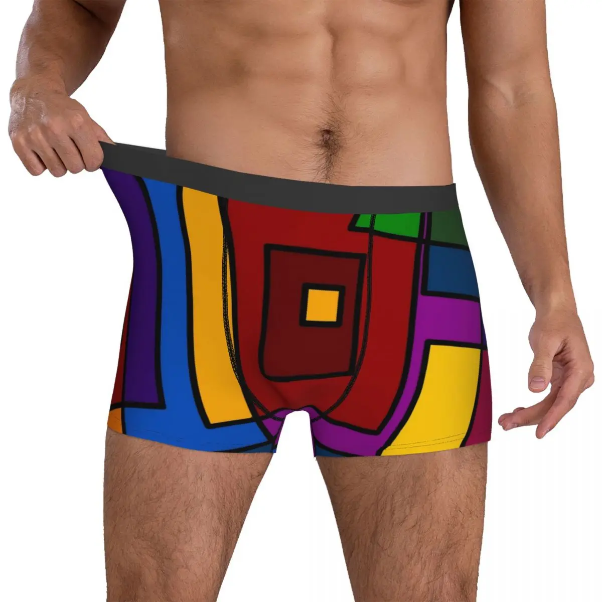 Трусы-боксеры мужские в абстрактном стиле, большие размеры 2XL 
Трусы-боксеры мужские в абстрактном стиле, большие размеры 2XL