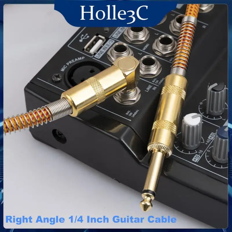 1/4 Inch Straight To Right Angle 10ft Electric Guitar Cord 6.35mm Ts Plug Nylon Connect Cable 6.35mm
1/4 Inch Straight To Right Angle 10ft Electric Guitar Cord 6.35mm Ts Plug Nylon Connect Cable 6.35mm