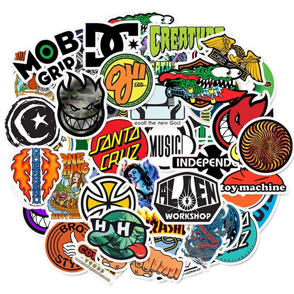 10/30/50 PCS Skateboard Fashion brand Logo Waterproof Sticker For Luggage Car Guaitar Skateboard Phone Bicycle Laptop Stickers
10/30/50 PCS Skateboard Fashion brand Logo Waterproof Sticker For Luggage Car Guaitar Skateboard Phone Bicycle Laptop Stickers