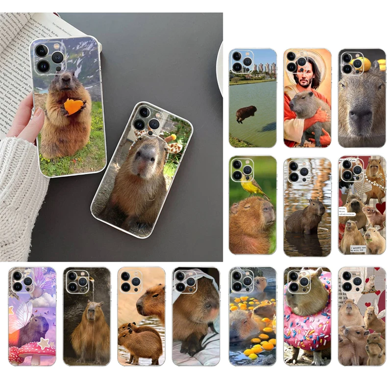 Phone Case For iphone 14 Pro Max 13 12 11 Pro Max XS XR X 12mini 7 8 Plus SE Pet Animal Capybara Case Funda 
Phone Case For iphone 14 Pro Max 13 12 11 Pro Max XS XR X 12mini 7 8 Plus SE Pet Animal Capybara Case Funda