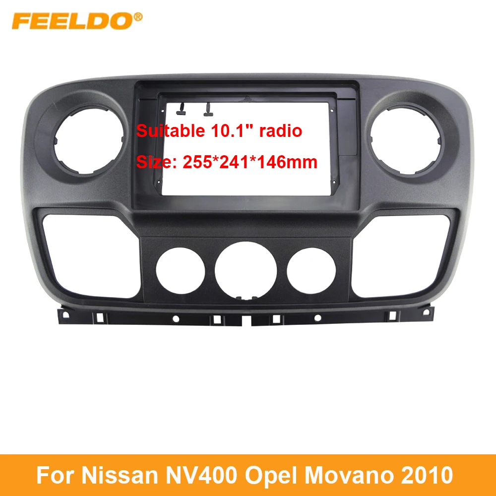 

Автомобильная аудиосистема FEELDO, 10,1 дюйма, комплект рамок для панели приборной панели с большим экраном, адаптер для Nissan NV400, Opel, Movano, Renault MAS-TER ...