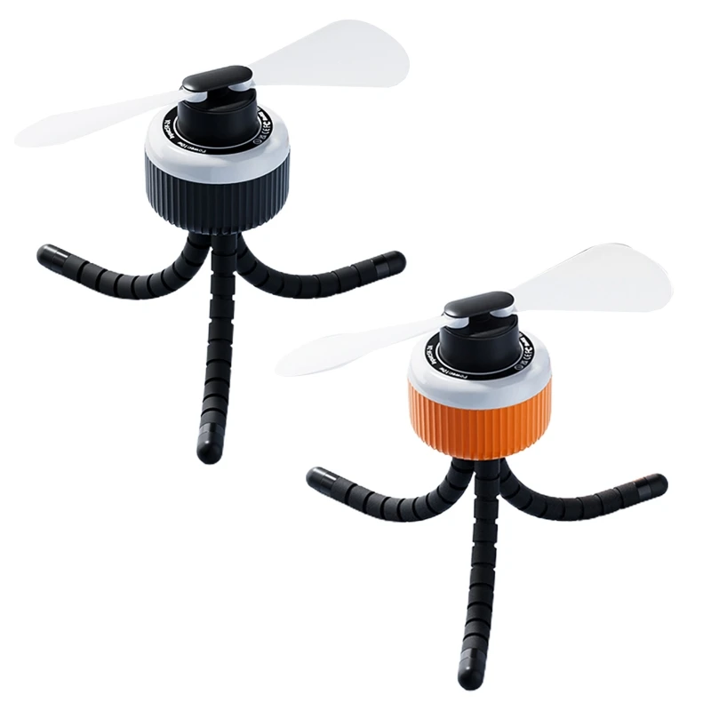 

3 Speed 8000mAh Baby Stroller Winding Fan Portable Hand Fan Small Summer Mute Mini Octopus Electric Ceiling Fan with LED