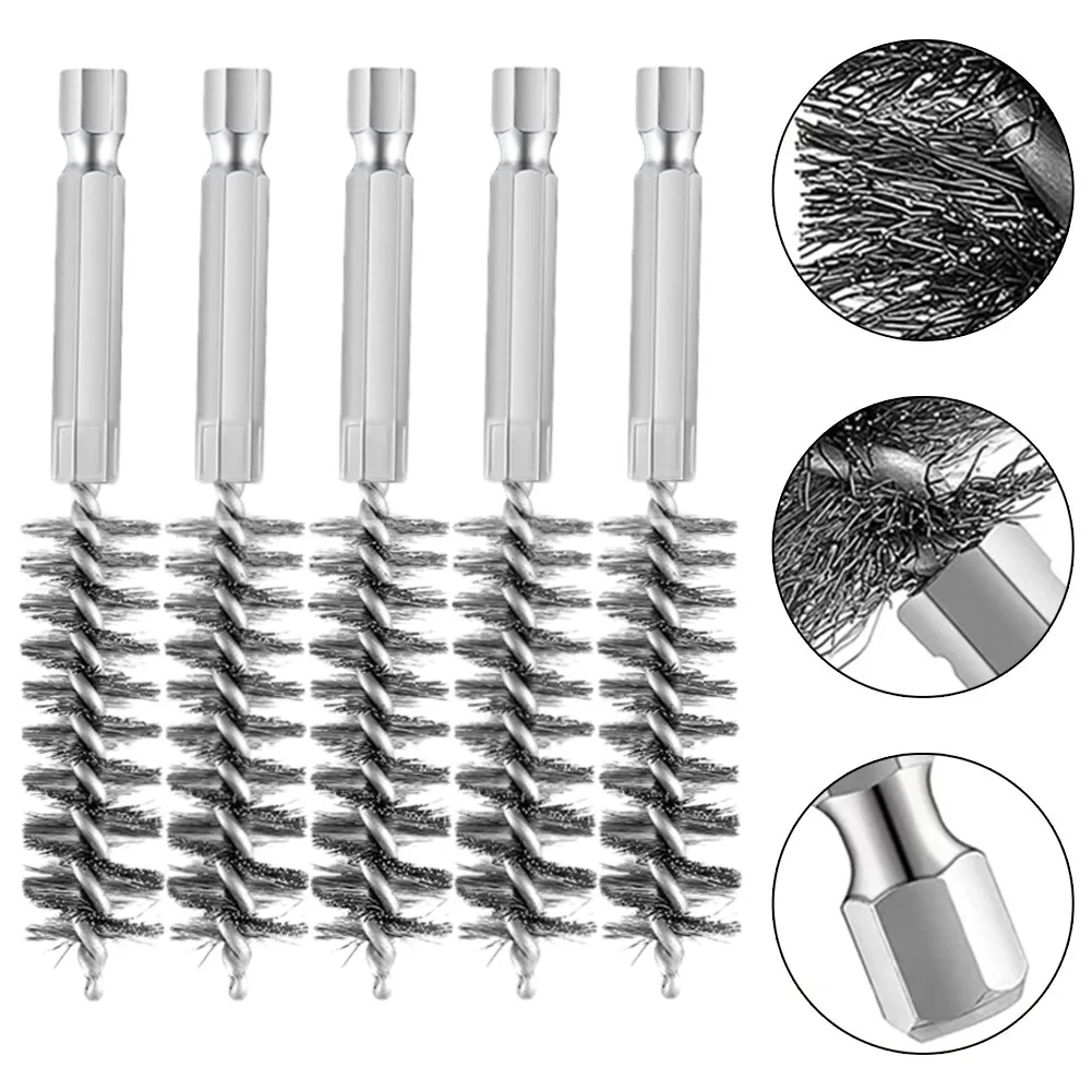5pcs Stainless Steel Bore Wire Brushes Cleaning Brush With 1/4 Inch Hex Shank Handle For Cleaning Polishing Removing Paint/rust
5pcs Stainless Steel Bore Wire Brushes Cleaning Brush With 1/4 Inch Hex Shank Handle For Cleaning Polishing Removing Paint/rust