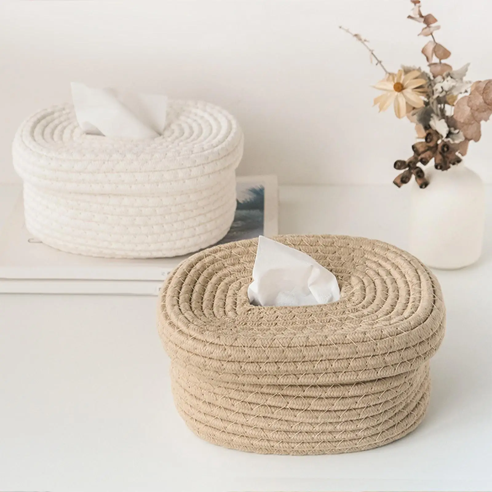 Desktop Storage Box Japanese Hand-woven Tissue Box Paper Drawer Desktop Sorting Box Dust Prevention Storage Box Glove Box
Desktop Storage Box Japanese Hand-woven Tissue Box Paper Drawer Desktop Sorting Box Dust Prevention Storage Box Glove Box