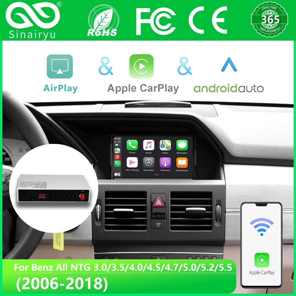 Sinairyu беспроводной Carplay для Mercedes Benz C-Class/Benz S-Class/Benz E-Class/Benz GLK-Class/Benz A & B-Class с Android Auto
Sinairyu беспроводной Carplay для Mercedes Benz C-Class/Benz S-Class/Benz E-Class/Benz GLK-Class/Benz A & B-Class с Android Auto