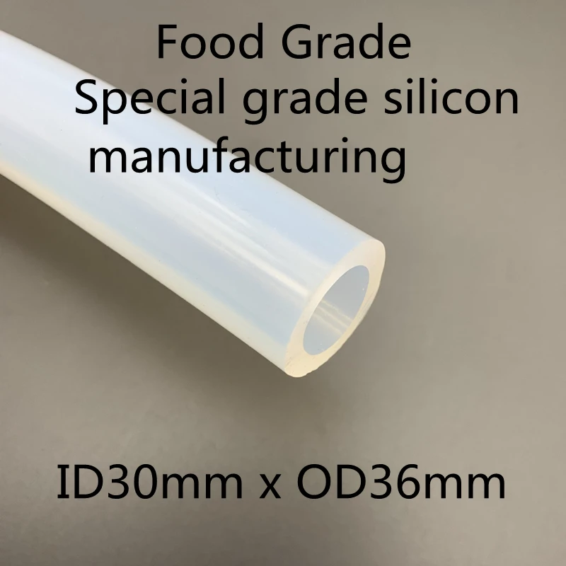 

30x36 Silicone Tubing ID 30mm OD 36mm Food Grade Flexible Drink Tubing Pipe Temperature Resistance Nontoxic Transparent